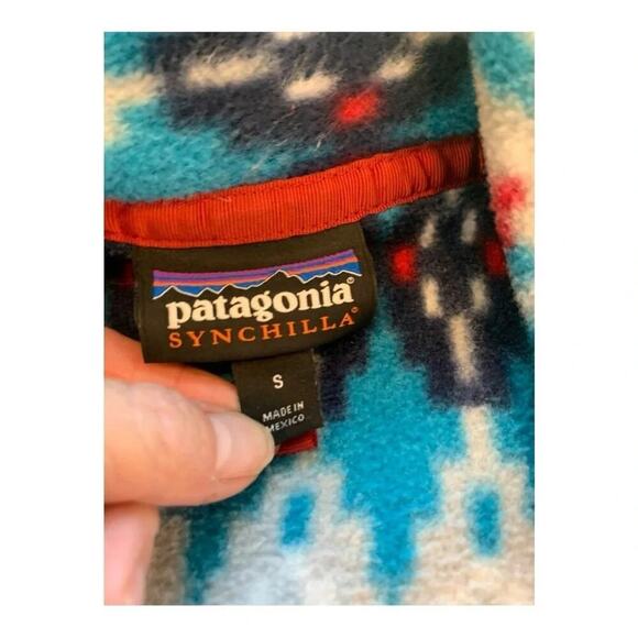 Patagonia Synchilla Snap-T Pullover Fleece Forest Carpet: Deep Sea Blue Men's S - Picture 5 of 5